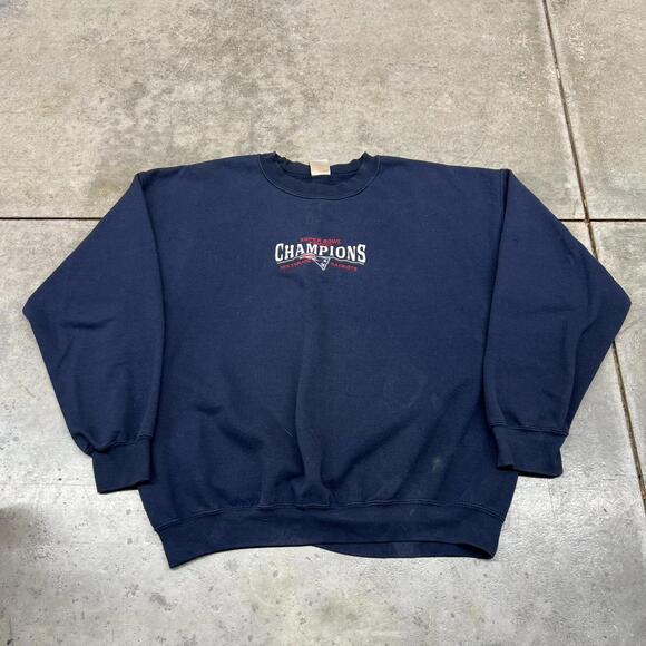 NFL Other - vintage new england patriots super bowl champions navy crewneck size xl